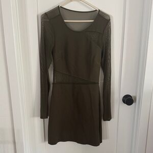Elegant Olive Green Dress